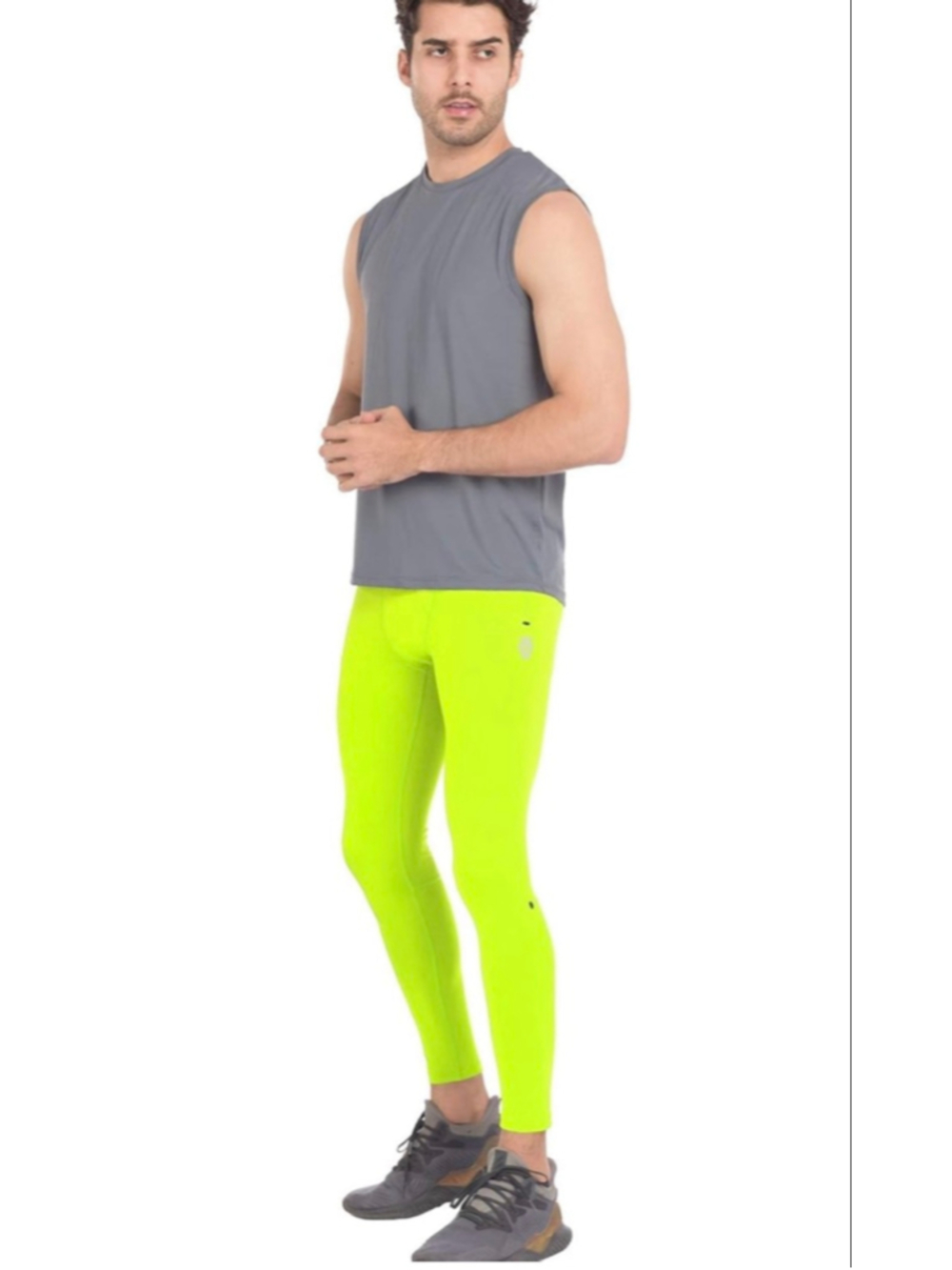 NEW Men Workout Leggings Yoga Pants Pockets Athletic Compression Tights XL - Picture 8 of 8